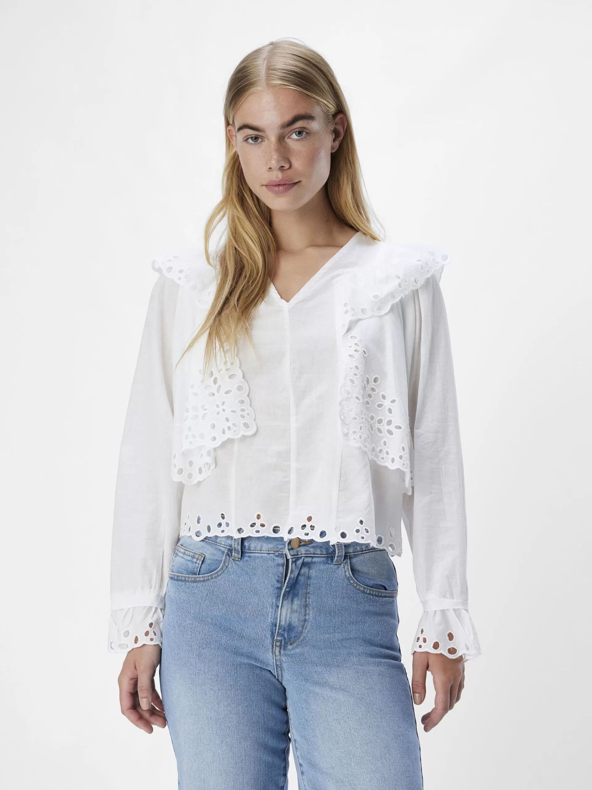 OBJECT BRODERIE ANGLAISE BLUS*Kvinnor Toppar | Skjortor