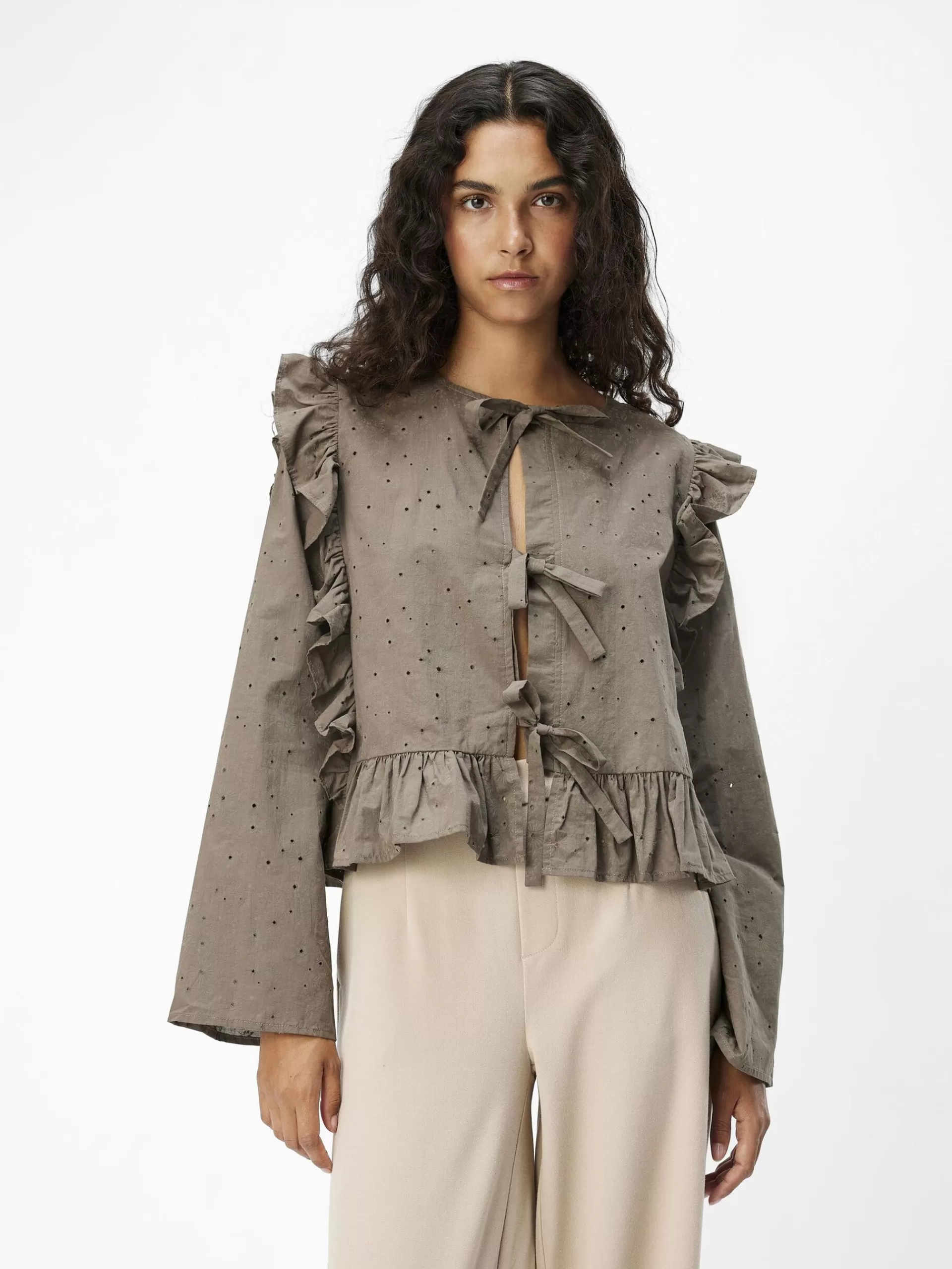 OBJECT JACQUARD BLUS*Kvinnor Skjortor | Toppar