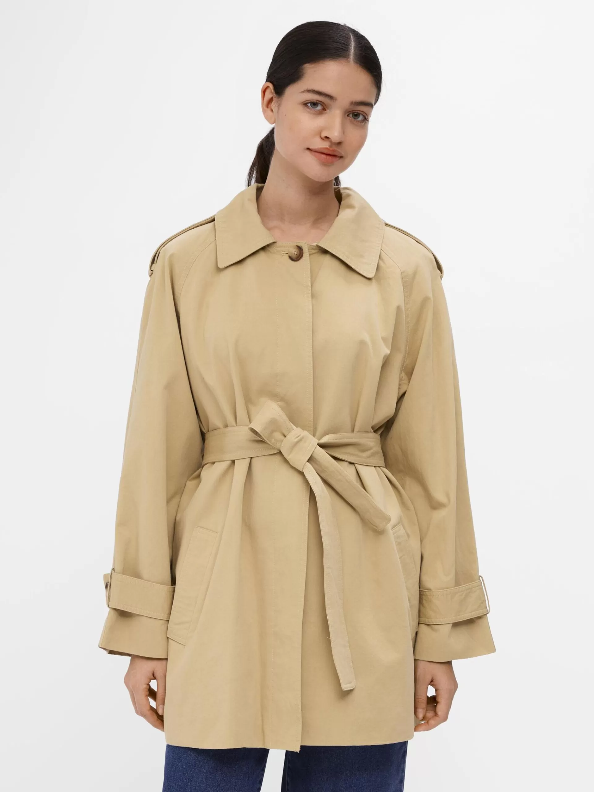 OBJECT KORT TRENCHCOAT*Kvinnor Ytterkläder