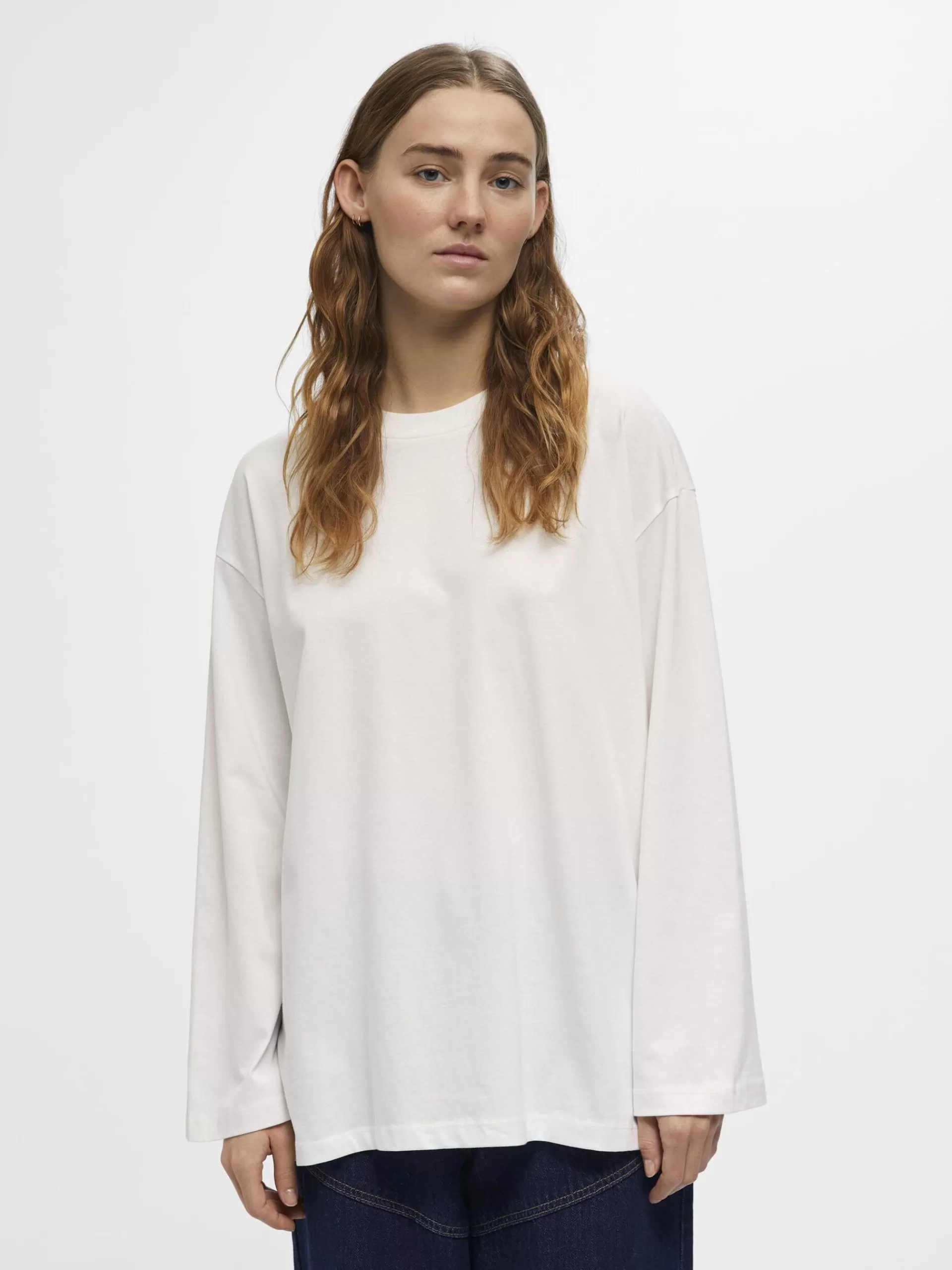 OBJECT OVERSIZE LÅNGÄRMAD T-SHIRT*Kvinnor Basic | Toppar